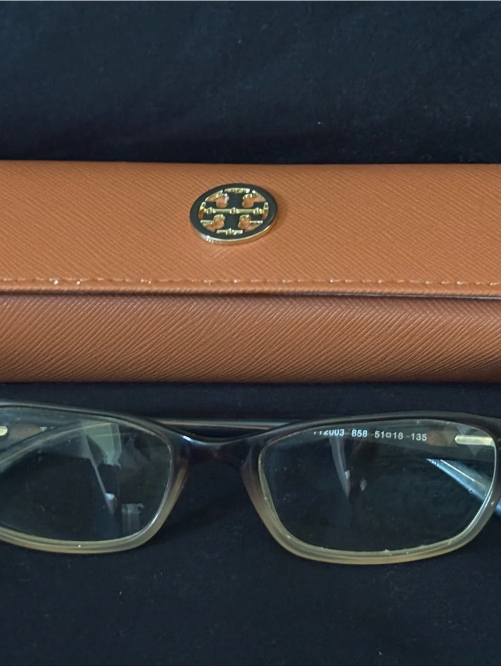 Tory Burch Tan Leather Eyeglass Case
